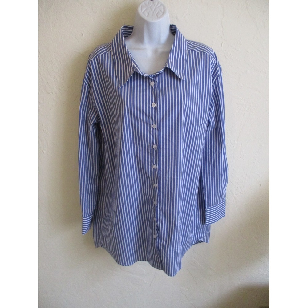 Lilly's Kloset Oversized Shirt Size Small Striped Button Up Tunic NWT